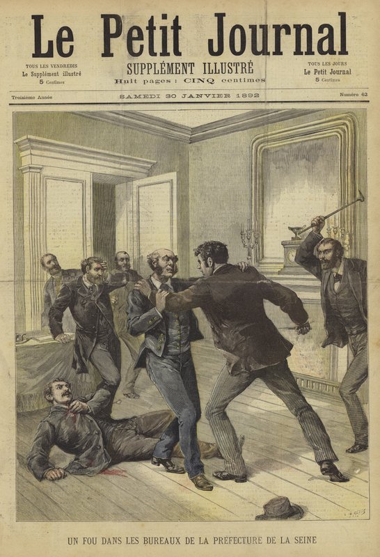 Forside af Le Petit Journal, 30. januar 1892 af French School