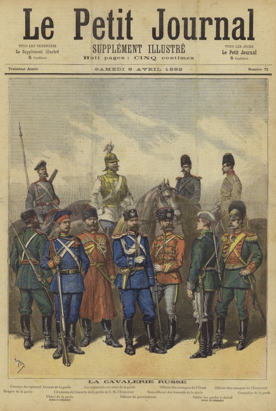 Forside af Le Petit Journal, 9. april 1892 af French School