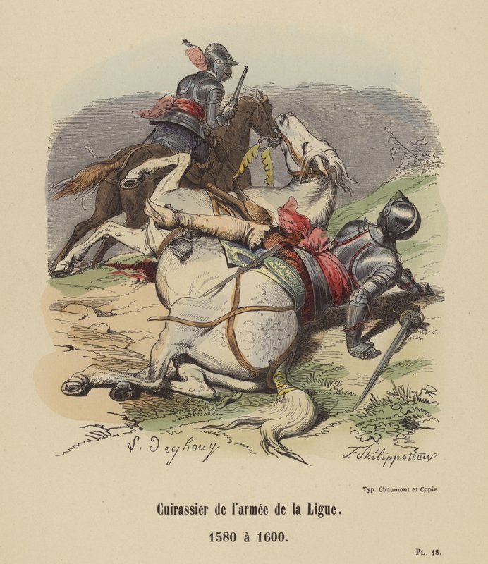 League Army Cuirassier af French School
