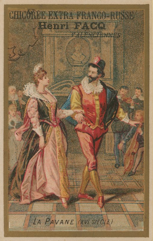 Dancing the Pavane, 1500-tallet af French School