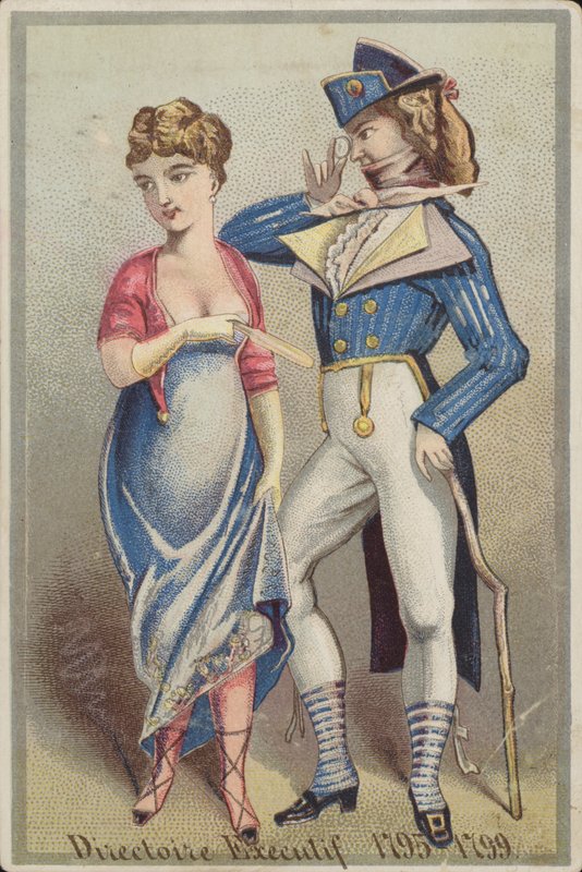 Dandy Gentleman Standing With Lady af French School