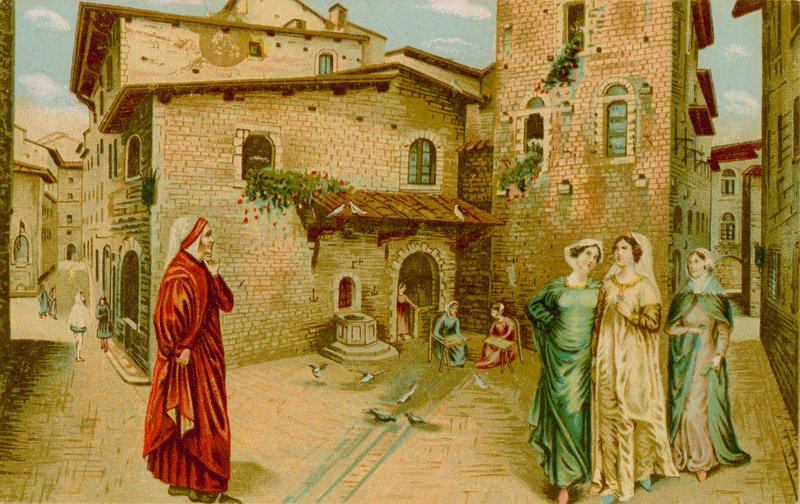 Dante og Beatrice af French School