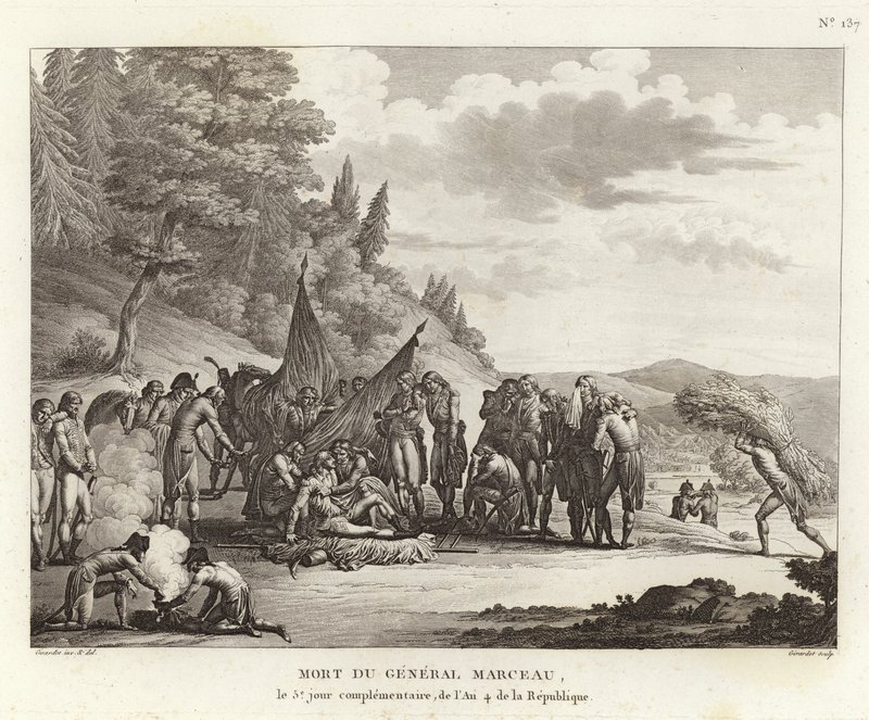 General Francois Severin Marceau-Desgraviers død af French School