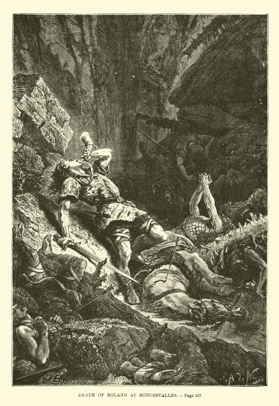 Rolands død i Roncesvalles af French School
