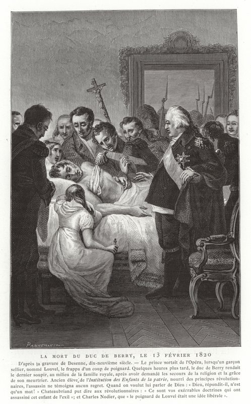 Hertugen af Berrys død, 13. februar 1820 af French School