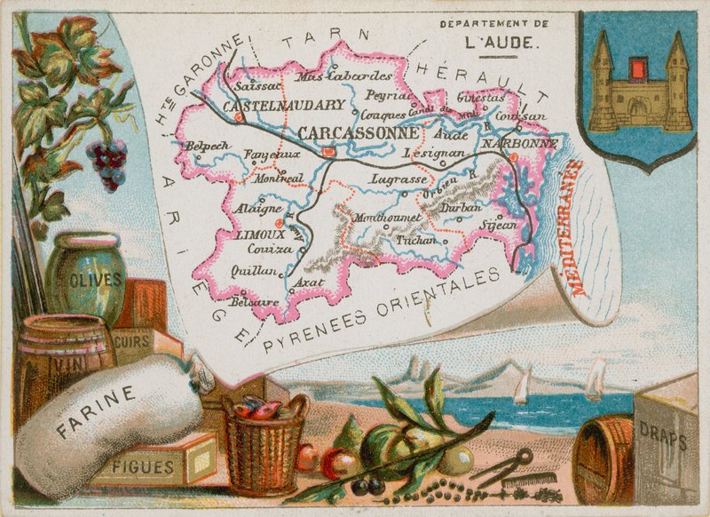 Departement Aude i det sydlige Frankrig af French School