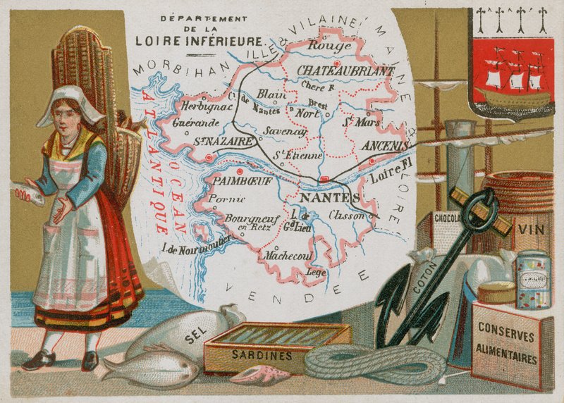 Department of Loire Inferior i det vestlige Frankrig af French School