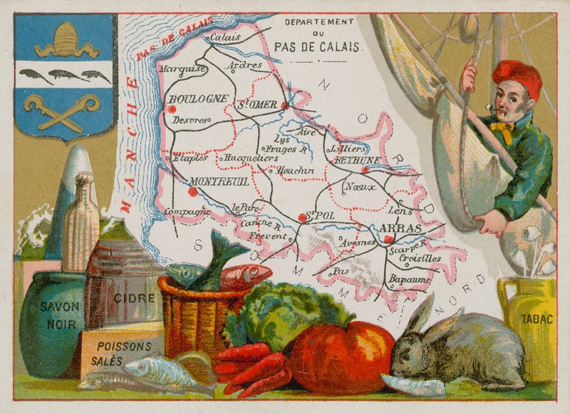 Department of Pas-de-Calais i det nordlige Frankrig af French School