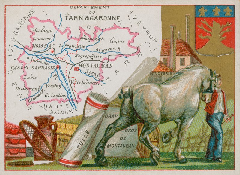 Departement Tarn et Garonne i det sydvestlige Frankrig af French School