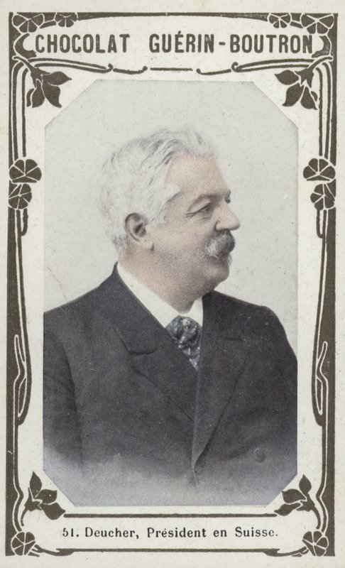 Deucher, præsident i Schweiz (farvet foto) af French School