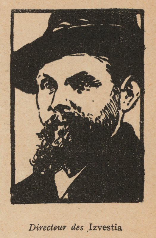 Direktør for den sovjetiske avis Izvestia (litografi) af French School