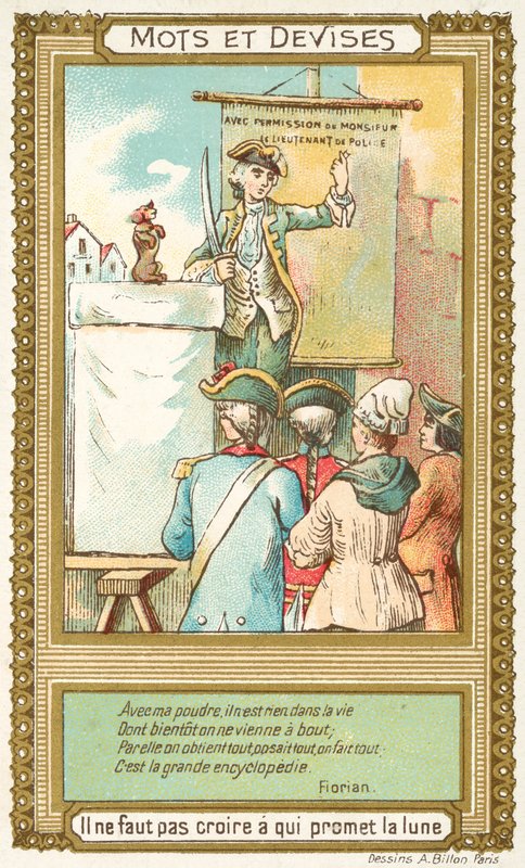 Tro ikke, hvem der lover Månen (chromolitho) af French School