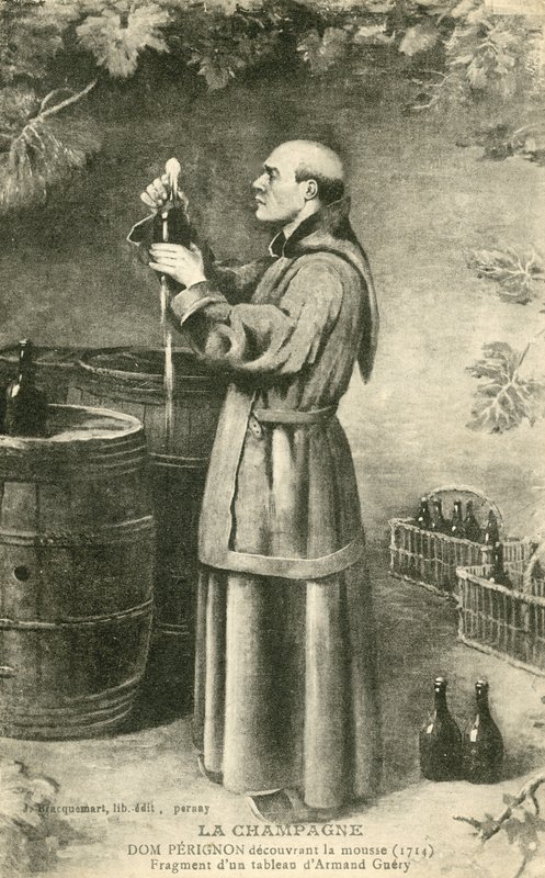 Dom Perignon (litho) af French School