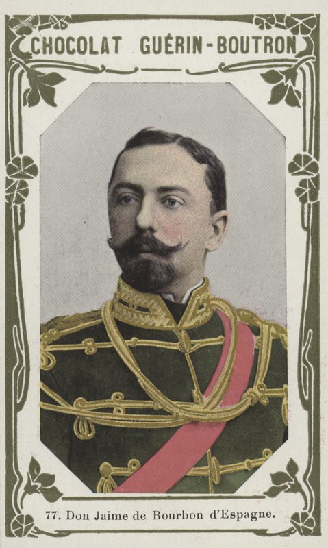 Don Jaime de Bourbon dEspagne (farvet foto) af French School