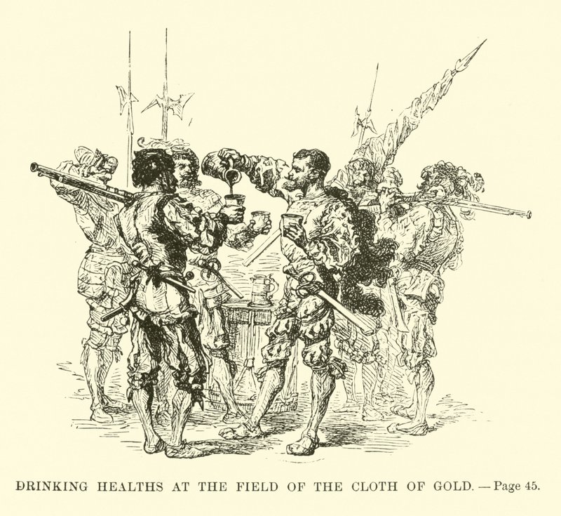 Drikke sundhed på Field of the Cloth of Gold af French School
