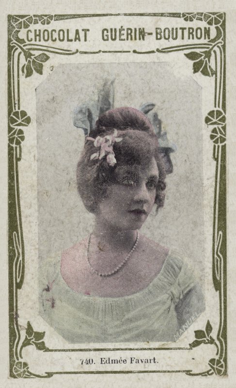 Edmee Favart (farvet foto) af French School