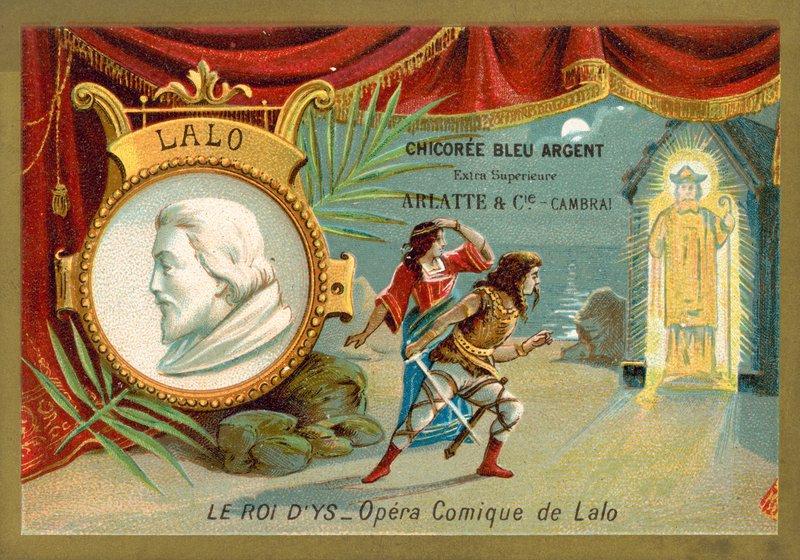 Edouard Lalo, fransk komponist, og en scene fra hans opera Le Roi d