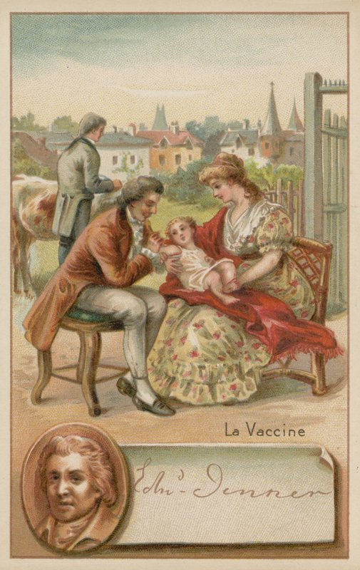 Edward Jenner, engelsk læge og videnskabsmand, der opdagede en vaccine mod kopper af French School