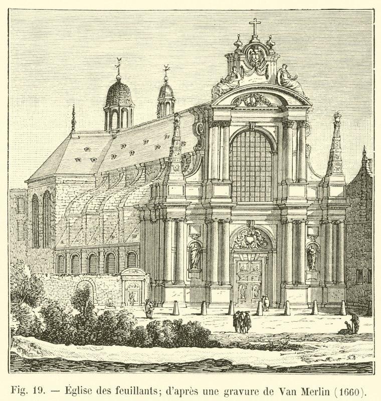 Feuillanternes Kirke; efter en gravering af Van Merlin, 1660 af French School