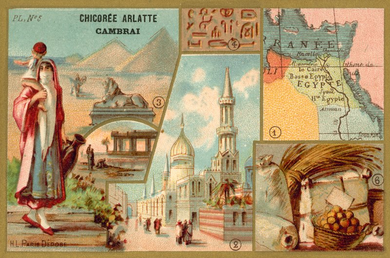 Egypten (chromolitho) af French School