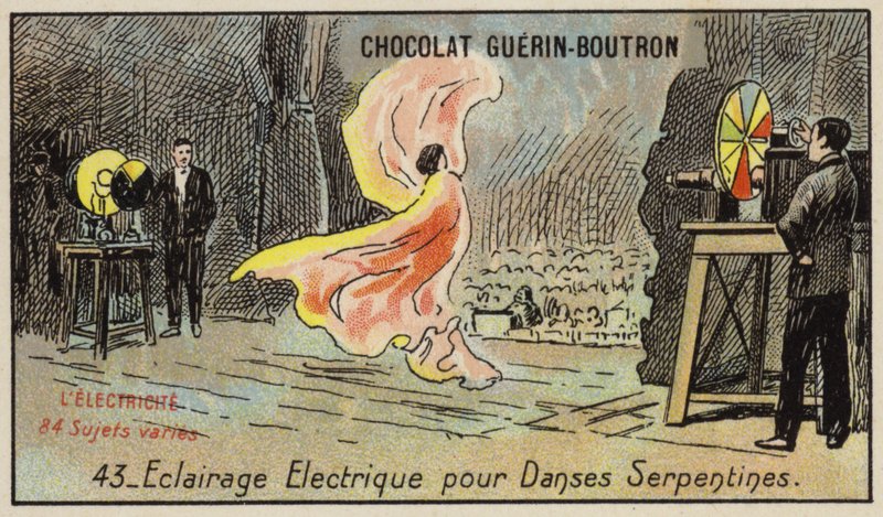 Elektrisk belysning til slangedansen (chromolitho) af French School