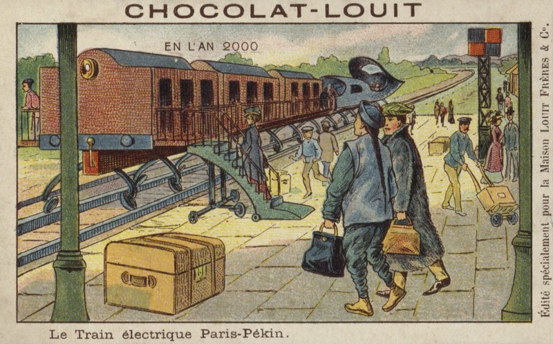Elektrisk tog fra Paris til Beijing i år 2000 af French School