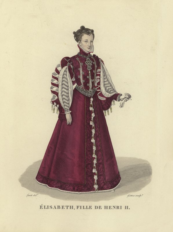 Elisabeth af Valois, datter af kong Henrik II af Frankrig af French School