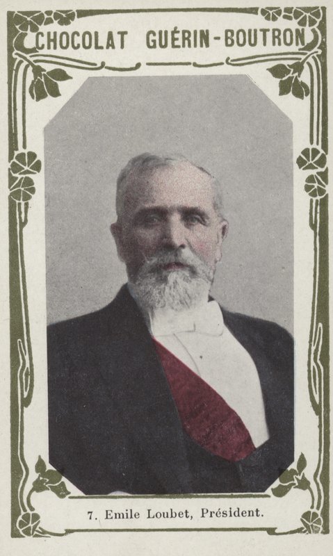 Emile Loubet, præsident (farvet foto) af French School