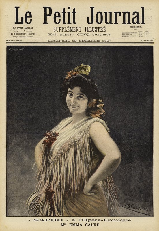 Emma Calve i Sappho på Opera-Comique, Paris af French School