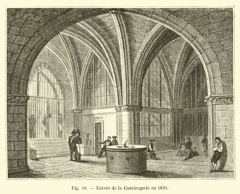 Indgang til Conciergerie i 1830 af French School