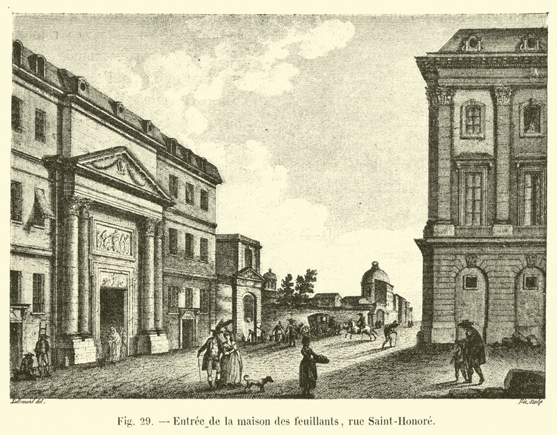 Indgang til feuillanternes hus, rue Saint-Honore af French School