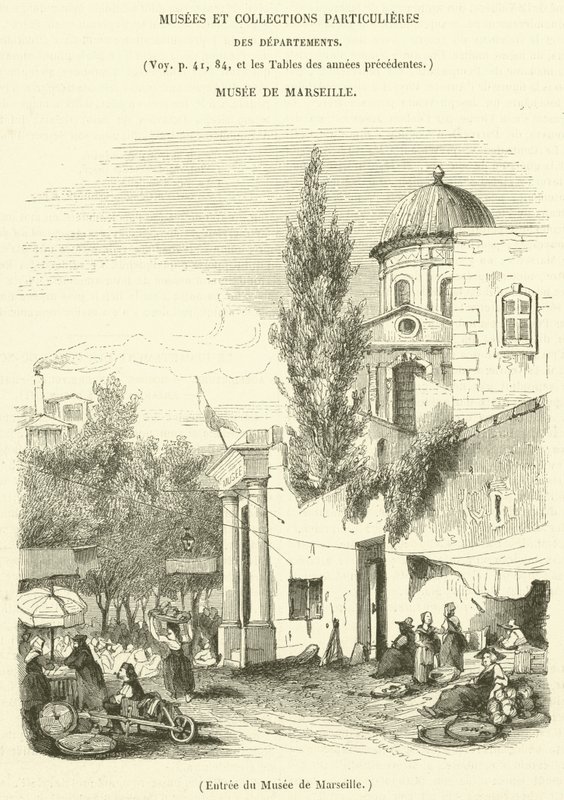 Indgang til Marseille-museet (gravering) af French School