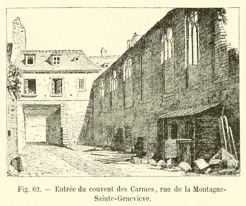 Indgang til karmelitterklosteret, rue de la Montagne-Sainte-Genevieve af French School
