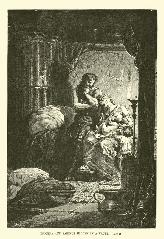 Eponina og Sabinus gemt i en hvælving af French School