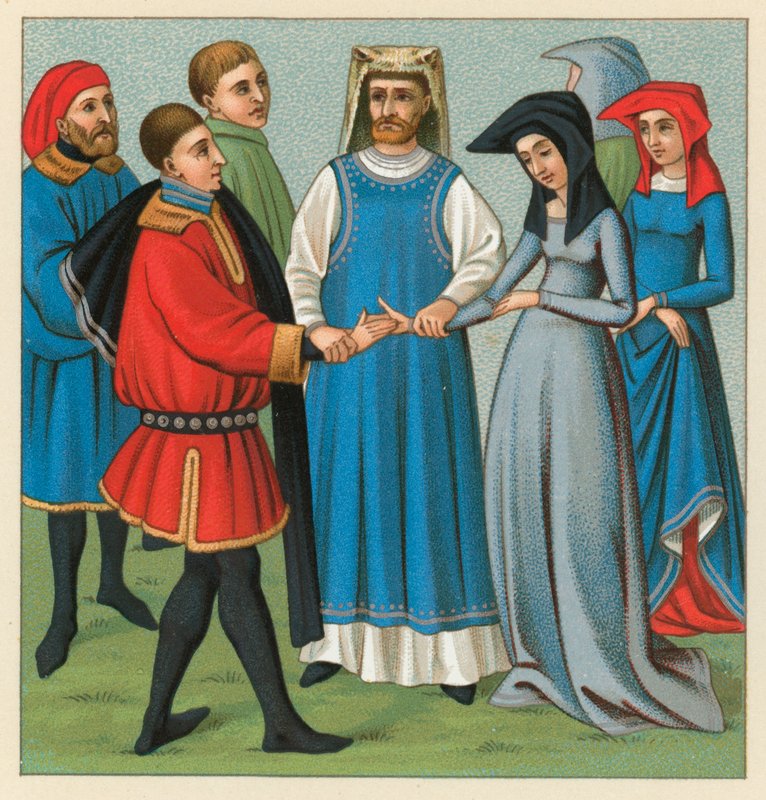 Europa middelalderdragt af French School