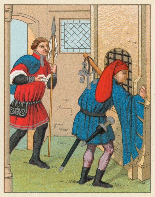 Europa middelalderen kostume af French School