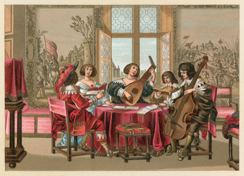 Europa XVII. århundrede kostume af French School