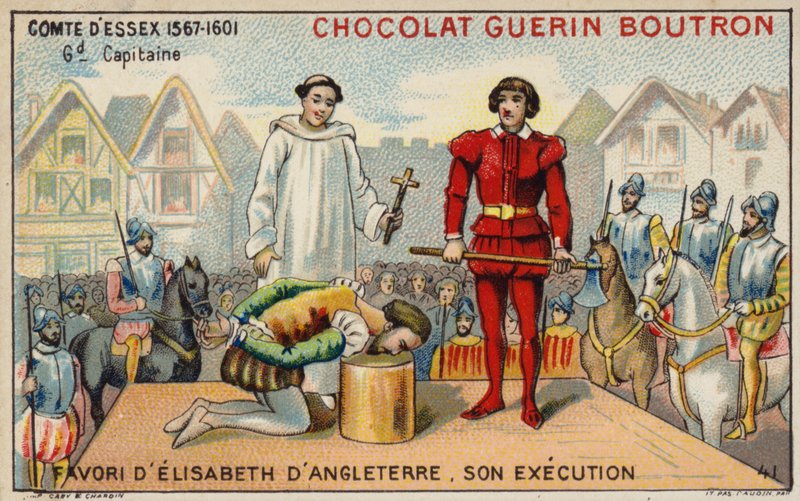 Henrettelse af jarlen af Essex (chromolitho) af French School