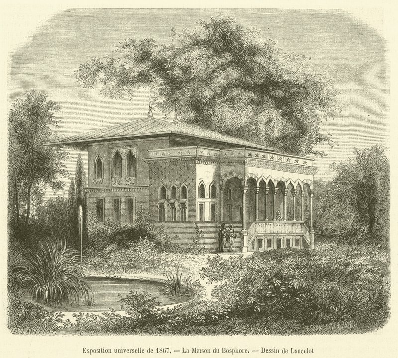 Verdensudstilling fra 1867, La Maison du Bosphore (gravering) af French School