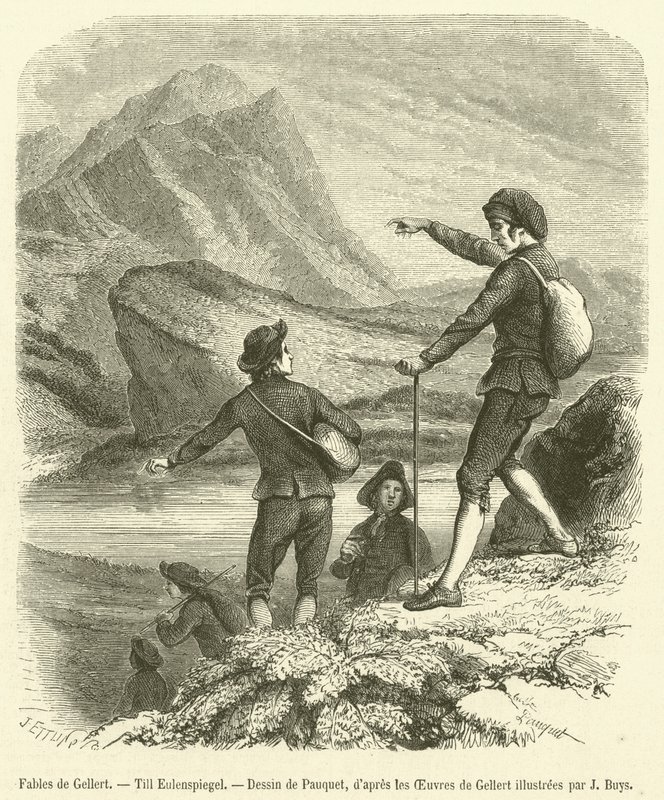 Fables de Gellert, Till Eulenspiegel (gravering) af French School