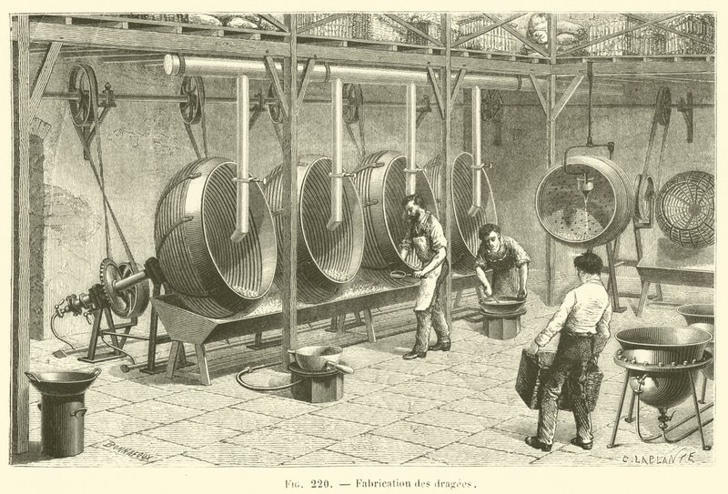 Fabrication des dragees (gravering) af French School