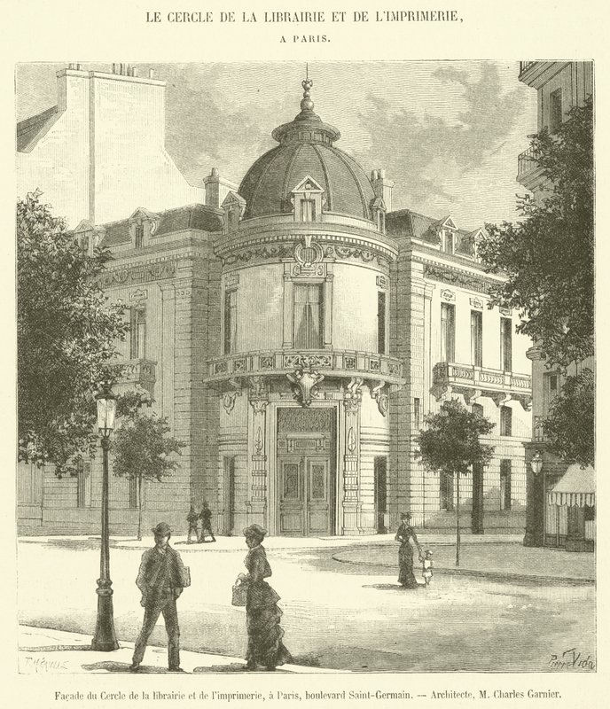 Facaden af ​​Cercle de la Librairie et de l