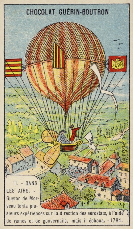 Mislykket forsøg fra Guyton de Morveau på at styre en ballon af French School