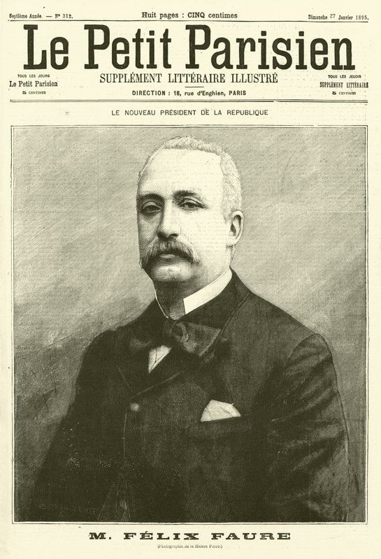 Felix Faure, ny præsident for Frankrig (gravering) af French School