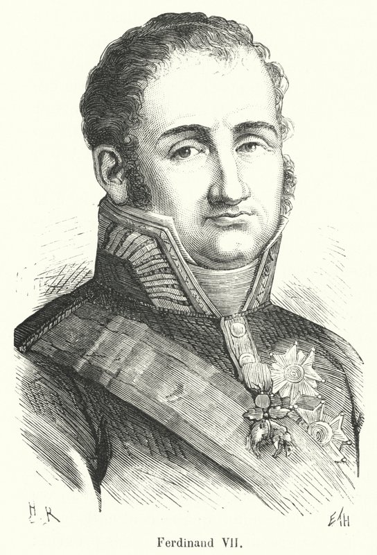 Ferdinand VII (gravering) af French School