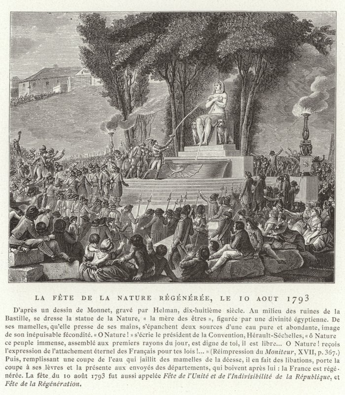 Festival of the Regeneration of Nature, Paris, 10. august 1793 af French School
