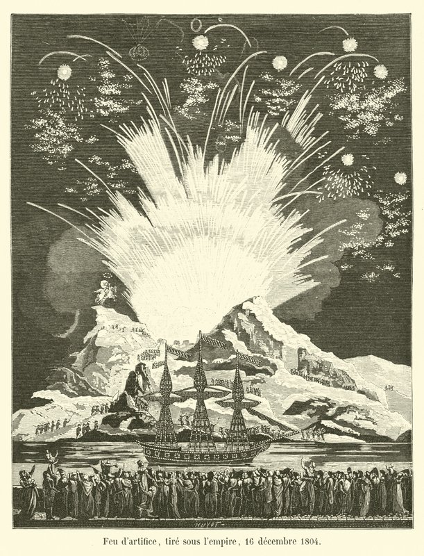 Fyrværkeri, affyret under imperiet, 16. december 1804 af French School
