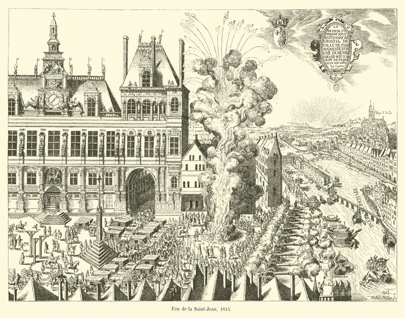 Midsommerbrand, 1615 af French School