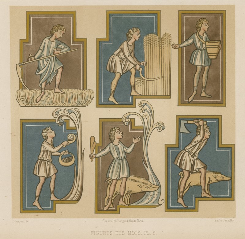 Figurer, der viser månederne af French School