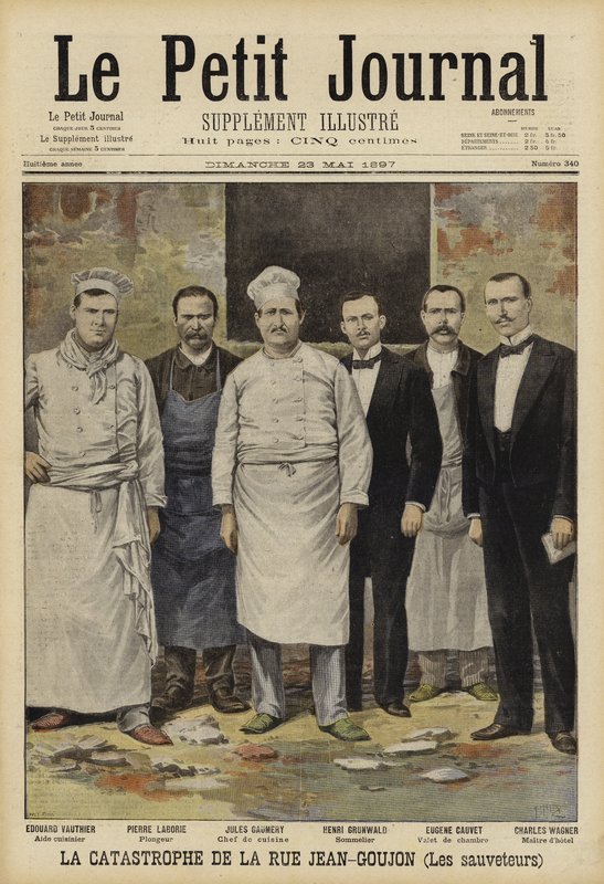 Brand ved Bazar de la Charite, Paris, 1897 af French School
